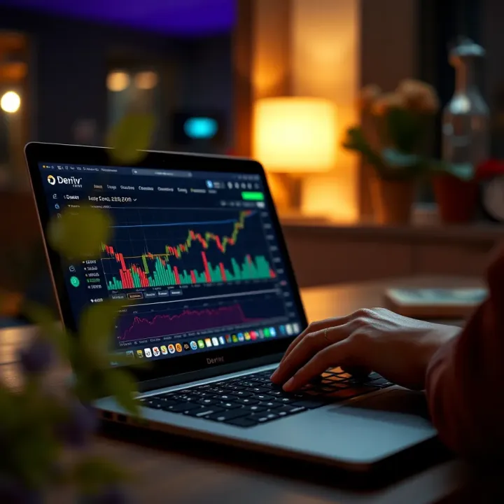 User logging into trading platform securely on laptop