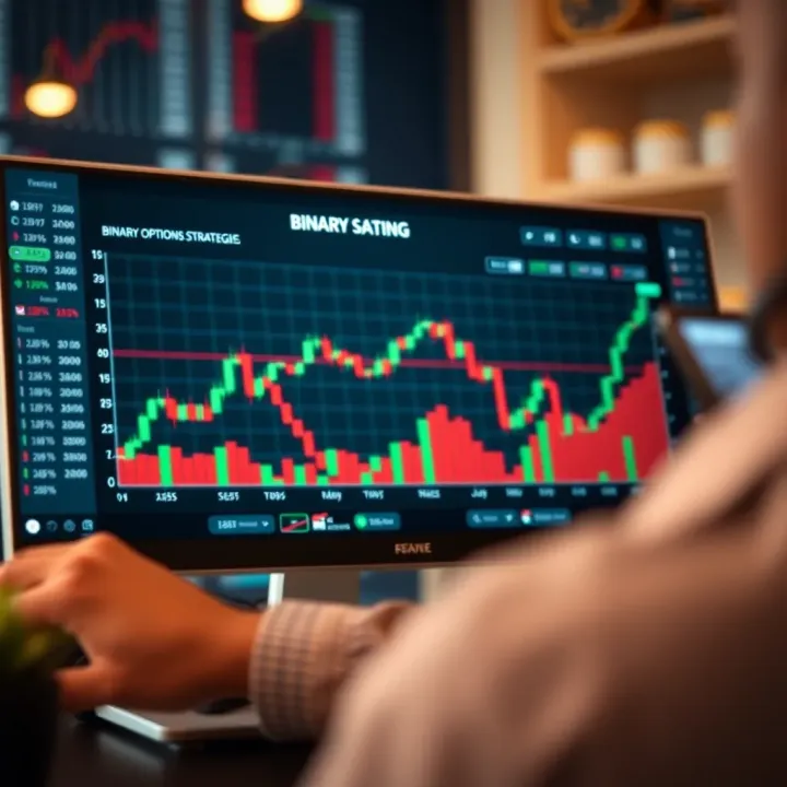 Graph illustrating common binary options trading strategies and their outcomes