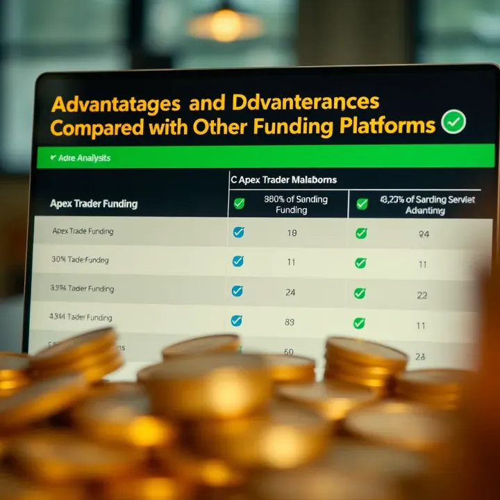 Comparison chart showing advantages and disadvantages of Apex Trader Funding versus other funding platforms