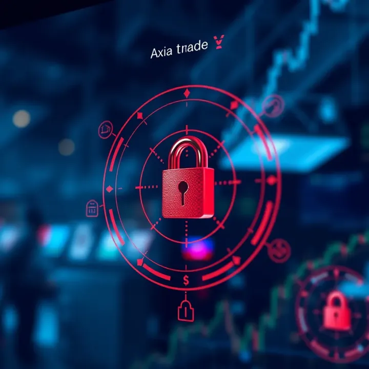 Security Measures and Account Options in Axia Trade Illustration showing security elements and account types in Axia Trade platform