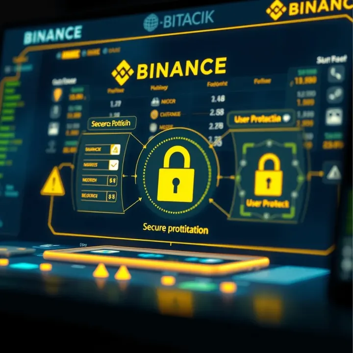 Security Features and User Protection on Binance Secure digital wallet representation illustrating user protection and encryption for crypto assets