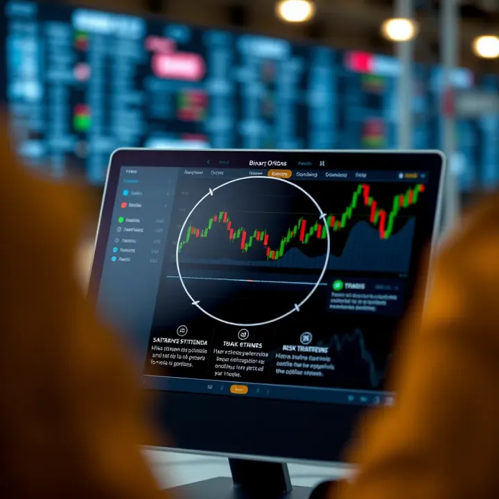Strategies and Risk Management in Binary Options Trading Diagram showing strategies and risk management techniques for binary options investment