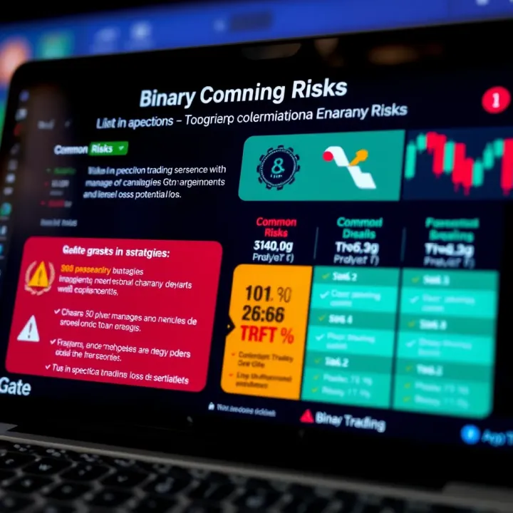 Common Risks and Strategic Approaches in Binary Trading Chart showing common risks in binary trading alongside strategies to manage and minimize potential losses