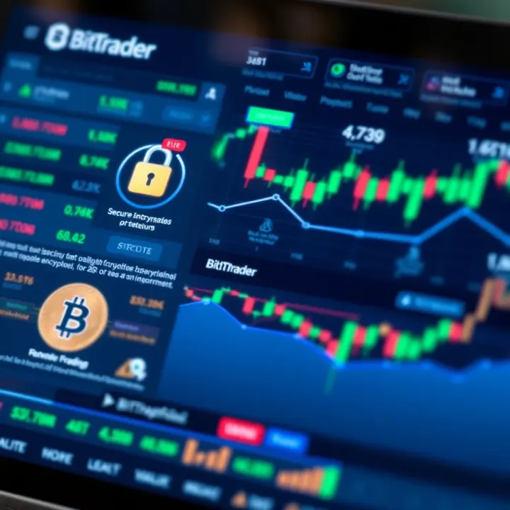 BitTrader Security and Encryption Features Graphical representation of security features and encryption protocols in crypto trading platform