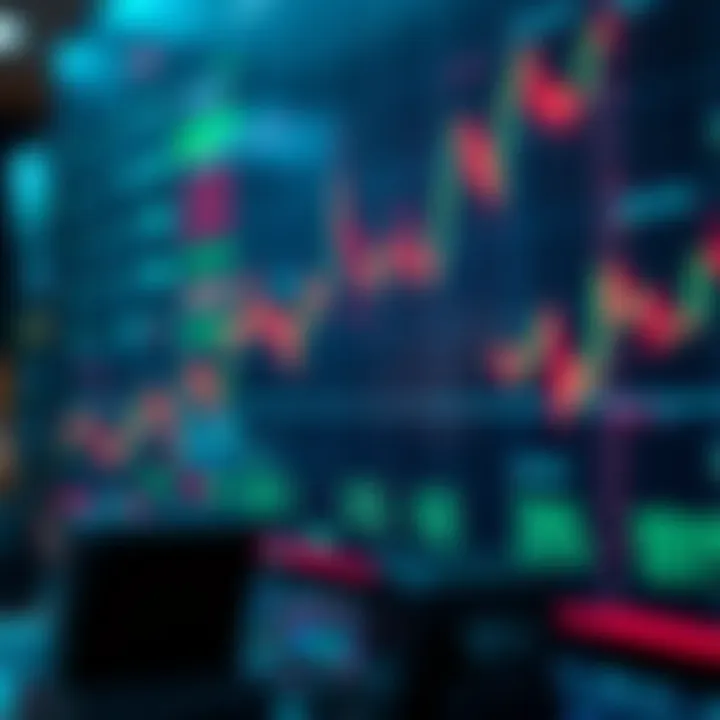 Conceptual illustration showing the influence of algorithmic trading on financial market trends