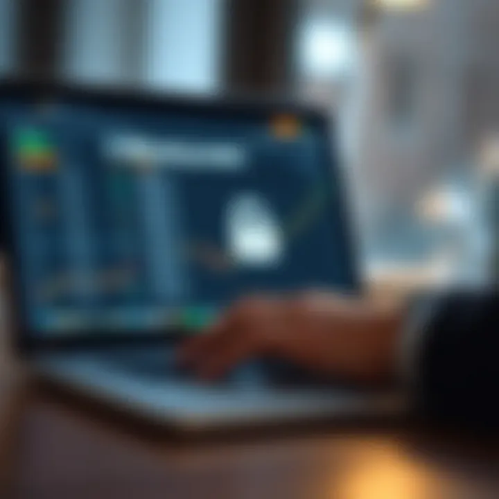 User securely logging into Binary.com account on a laptop