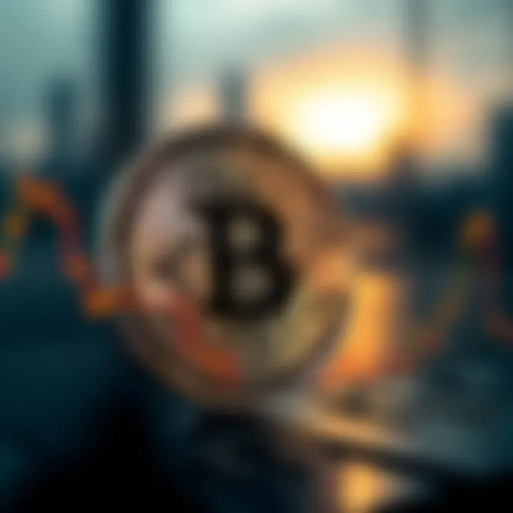 Graph showing Bitcoin price fluctuations influenced by economic and technological factors