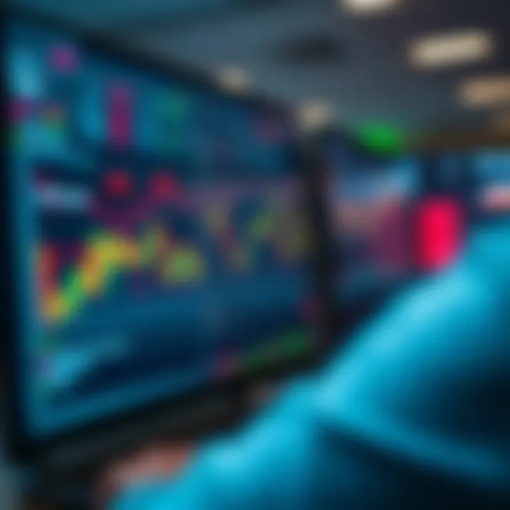 Artificial intelligence interface analyzing financial market charts