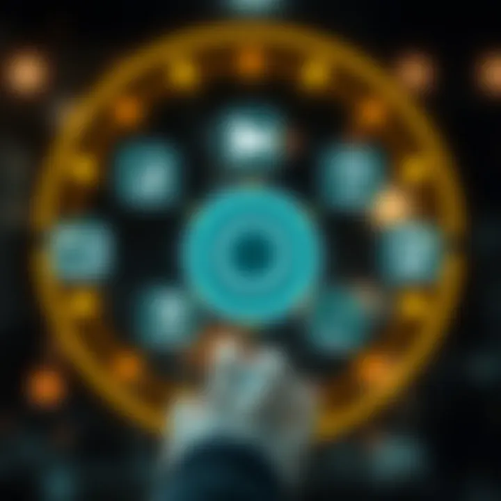 Diagram illustrating automatic bots interacting with various digital platforms and performing tasks