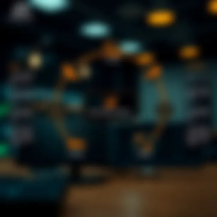 Diagram illustrating the concept and operation of binary options brokers in financial trading