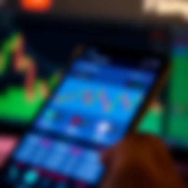 User Interface of a Financial Derivatives Trading Application Mobile screen displaying a financial app interface focused on derivatives trading