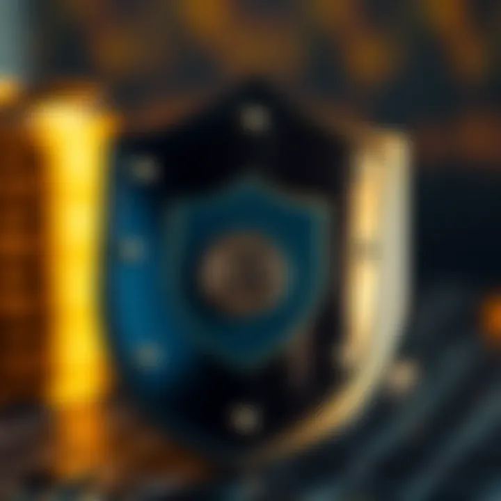 Cryptocurrency Security and Legal Compliance in Colombia Security shield symbolizing protection in digital currency transactions and regulatory compliance in Colombia