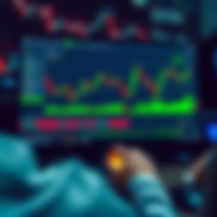 User interface of cTrader platform displaying real-time financial charts and trading tools