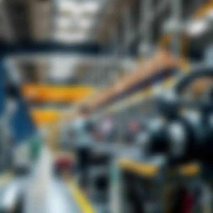 Modern manufacturing facility with advanced machinery and assembly lines