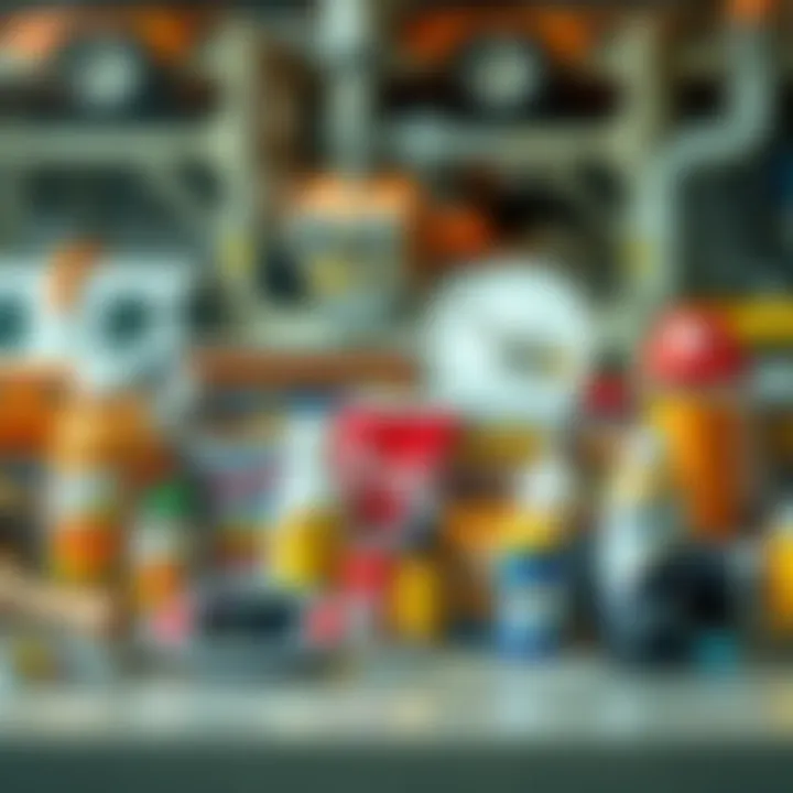 Diverse manufactured products representing various sectors of Colombian industry