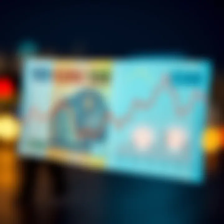 Graph showing euro exchange rate fluctuations against Colombian peso