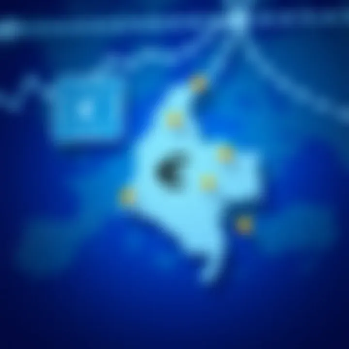 Economic Impact of the Euro in Colombia and Worldwide Map highlighting Colombia with euro currency symbols indicating economic impact