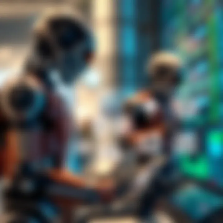 Diagram illustrating the operation and interaction of trading bots within the Deriv platform