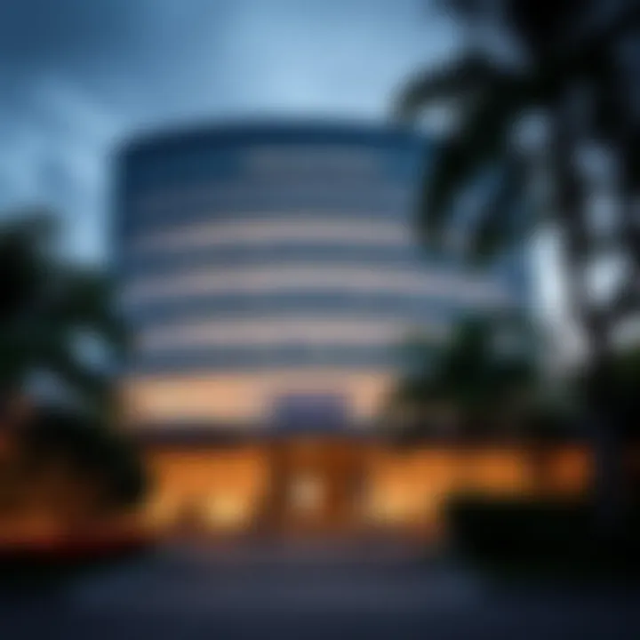 Modern office building representing Holcomb Finance Limited's corporate headquarters in Colombia