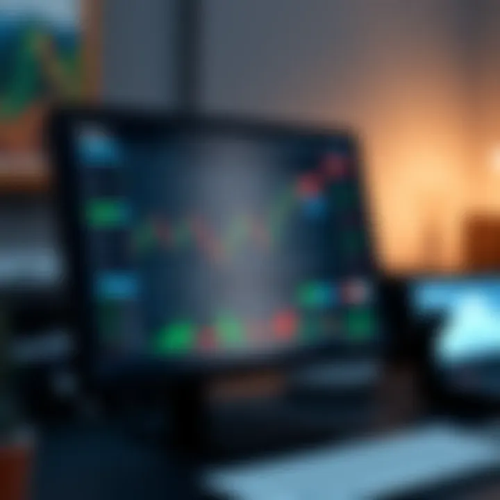 Deriv Trading Platform Interface on Computer Deriv trading platform interface displayed on a computer screen