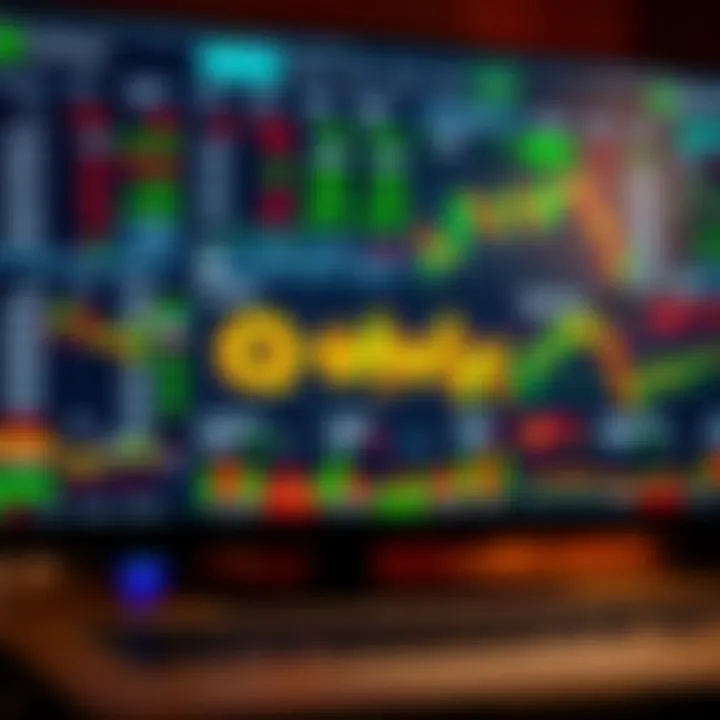 Interface of IQ Option trading platform showing various financial instruments and live charts