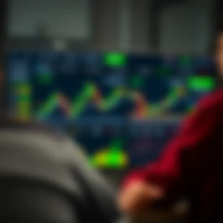 Dashboard interface of IQ Option platform showing trading options and market charts