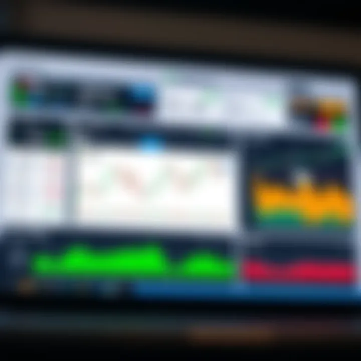 Dashboard interface of IQ Option platform showing various trading instruments and charts