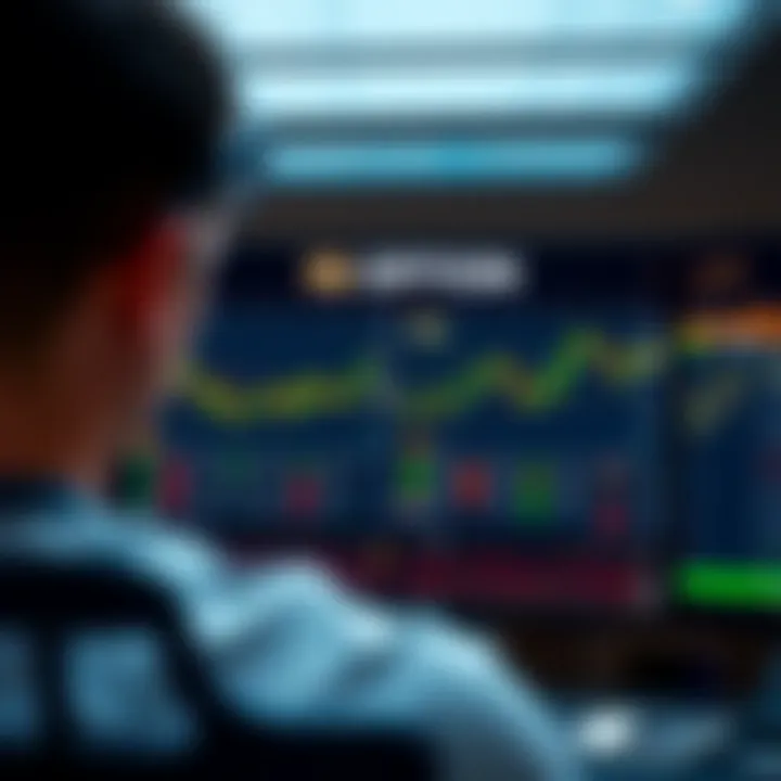 Dashboard of the IQ Option trading platform displaying various financial instruments and trading options