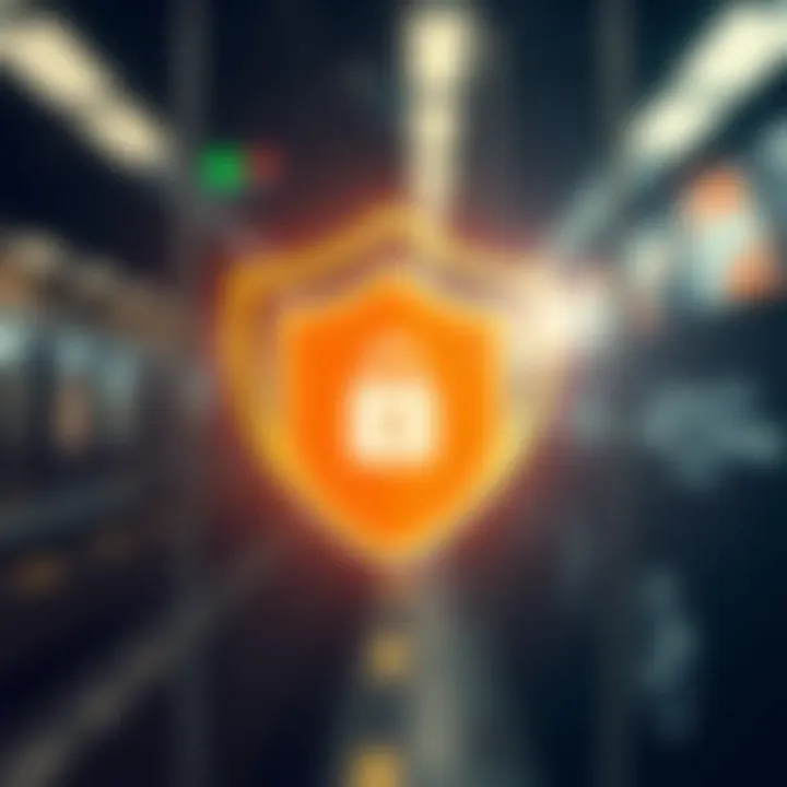 Security Features Ensuring Safe Transactions on IQ Option X Security shield icon representing protection and safety measures in digital investment platforms