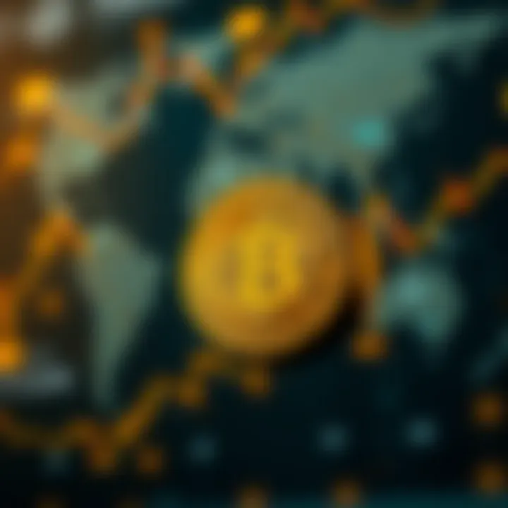 Visual representation of economic and social factors affecting Bitcoin's future value globally