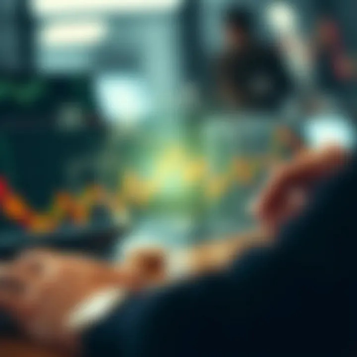 Illustration of secure online trading with digital security icons and financial graphs