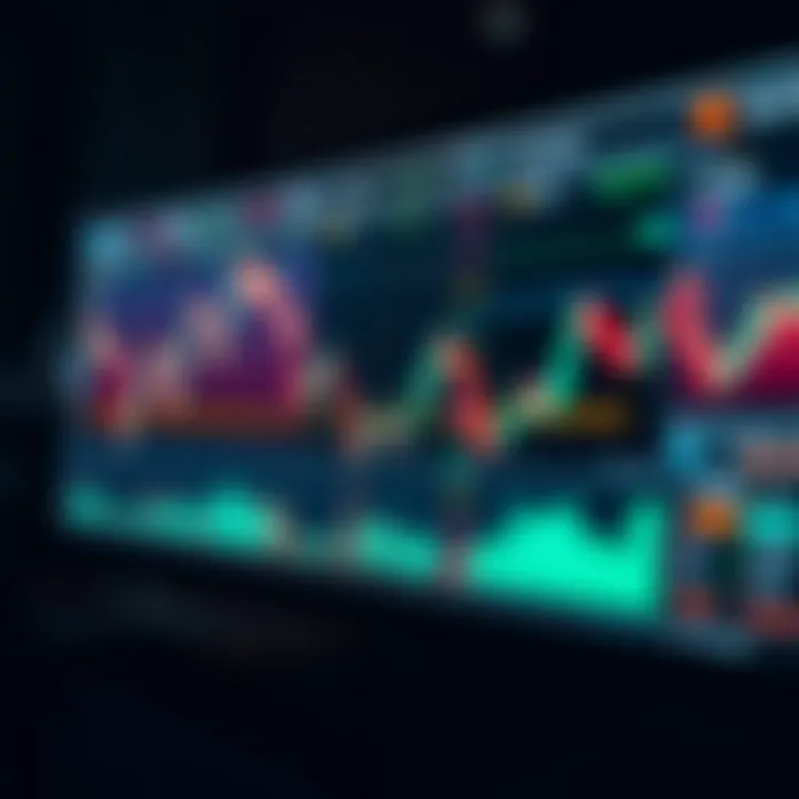 Graphical representation of trading signals and binary options market trends on Quotex