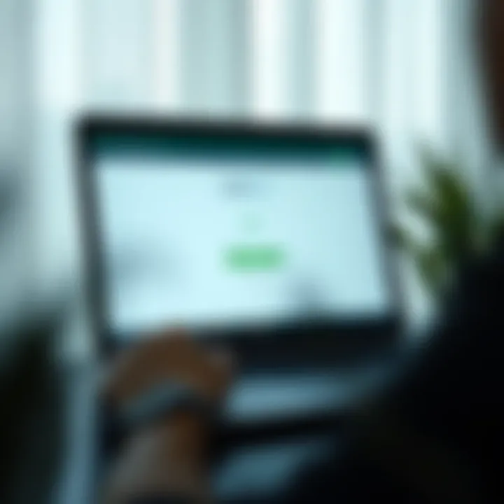 Secure login interface of Libertex platform on a laptop screen