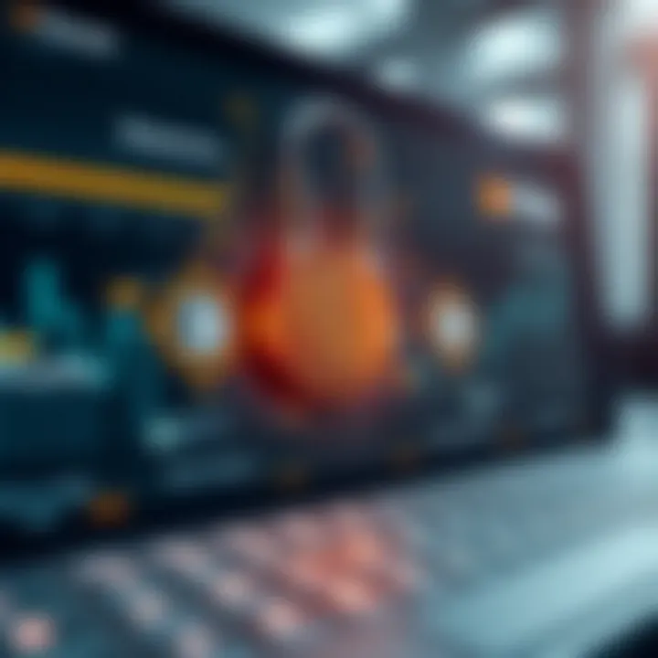 Secure Cryptocurrency Platform Featuring Blockchain Security Elements Illustration of secure crypto platform with digital lock and blockchain symbols