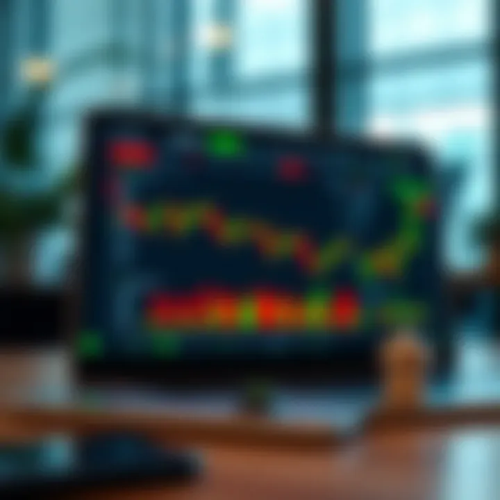Graphic showing a secure trading platform with financial tools and mobile connectivity