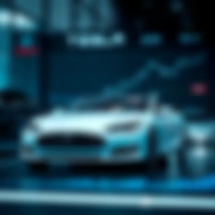 Comparison of Tesla Shares with Industry Competitors Comparison chart of Tesla shares with automotive and technology competitors