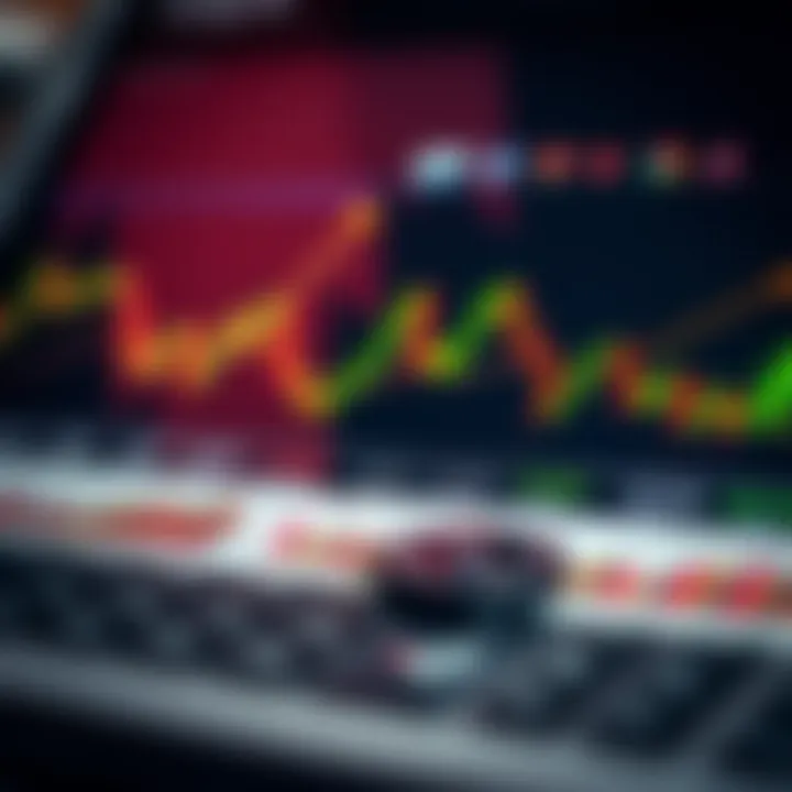 Illustration of financial charts and trading graphs symbolizing free funding accounts for market beginners