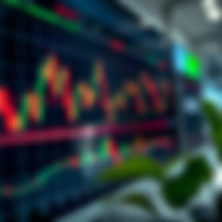 Graph showing trading strategies and market trends for IQ Option