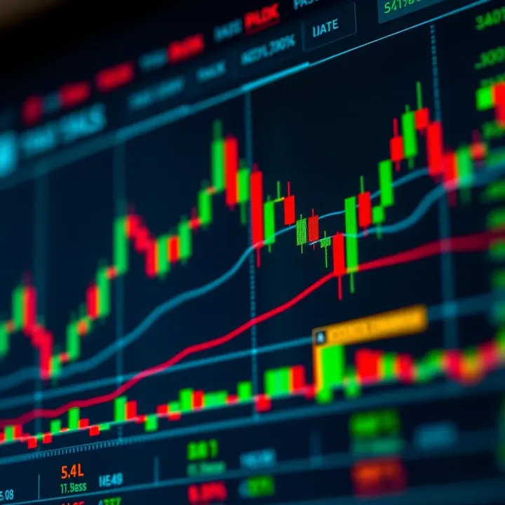 Illustration of bullish and bearish chart formations highlighting breakout points and trend reversals