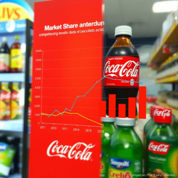 Market Share Distribution Among Leading Beverage Brands Graph showing market share distribution among leading beverage brands