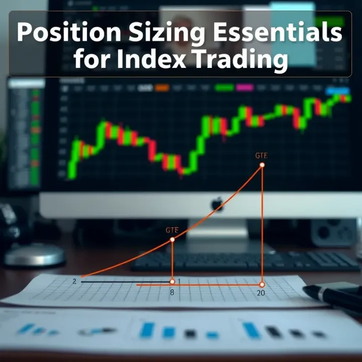Diagram showing the components of position sizing in financial trading for index markets