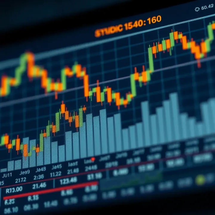 Graph showing synthetic index calculation based on multiple financial indicators