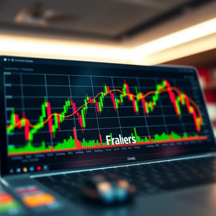 Line graph showcasing financial market movements with key indicators plotted for investment decision making