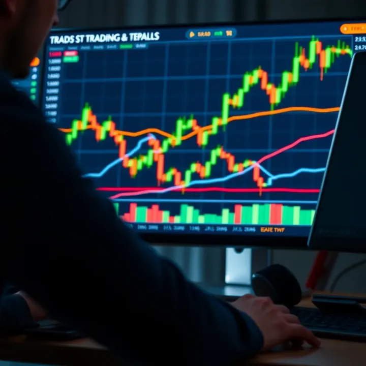 Illustration of strategy testing on simulated financial charts