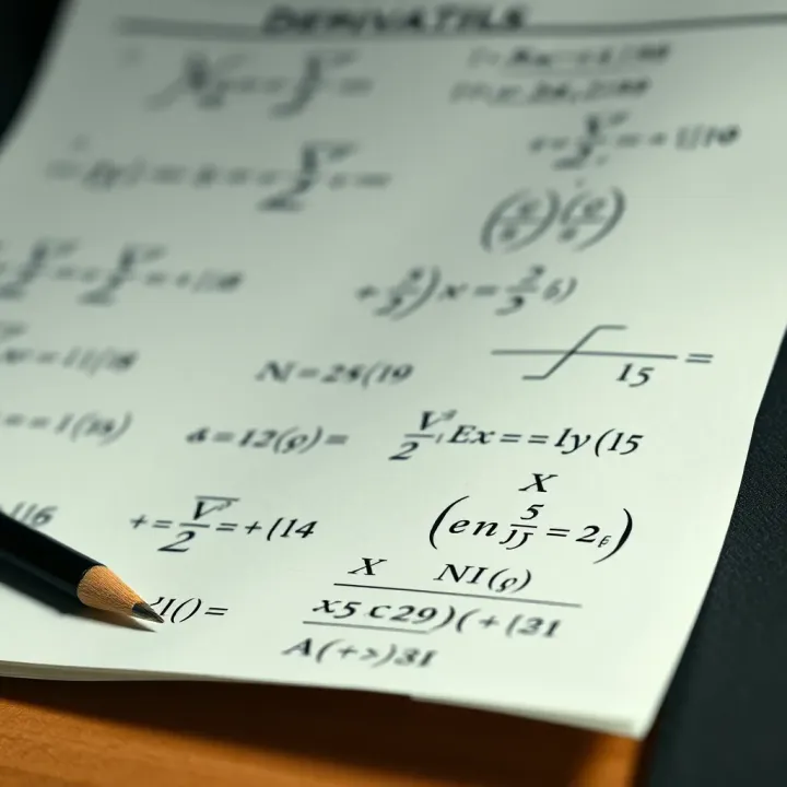 Illustration of common differentiation rules applied to various mathematical functions