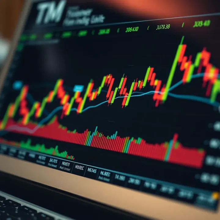Key Market Trends and Indicators in Trading Graph showing upward and downward trends in financial markets with indicators