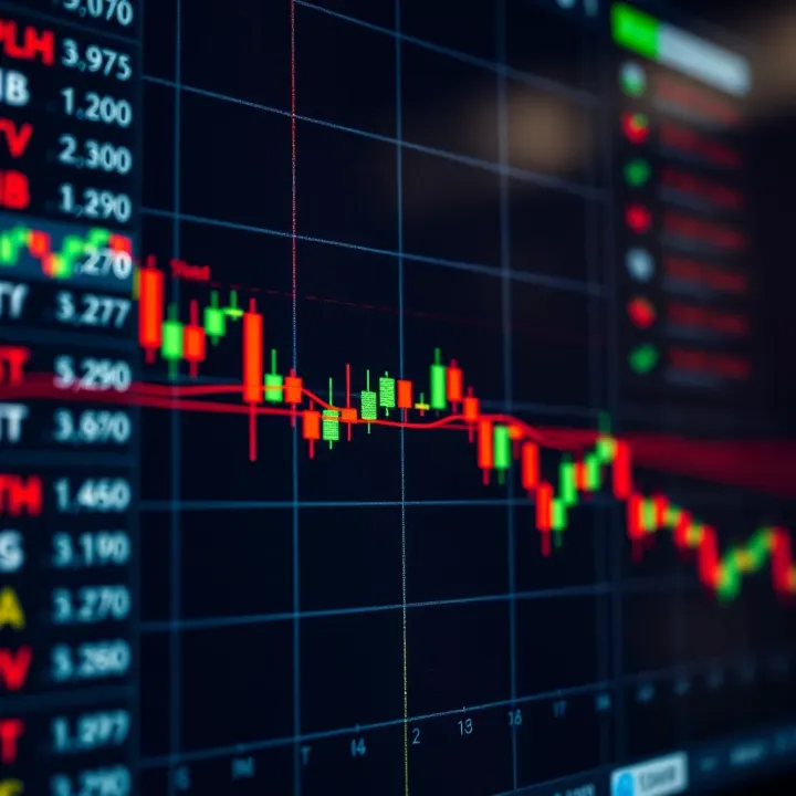 Forex Trading Chart Illustrating Pip Value Calculation Forex trading chart showing pip value calculation on currency pairs