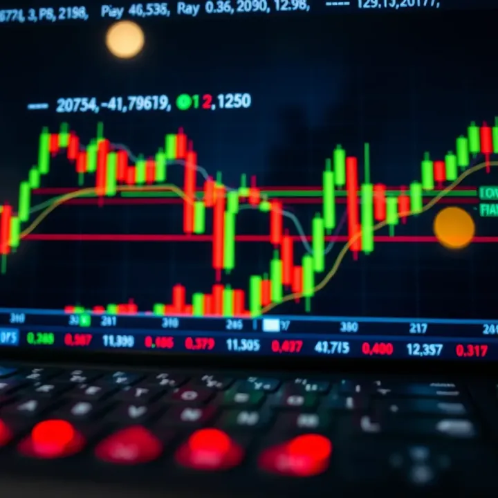 Forex chart displaying pip value calculation on currency pairs