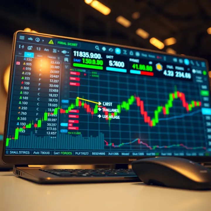 Illustration of a secure trading platform interface displaying forex signal alerts