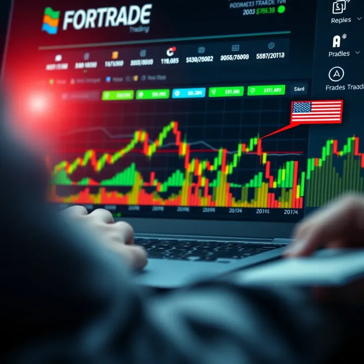 Secure online trading platform interface with graphs and regulatory compliance icons
